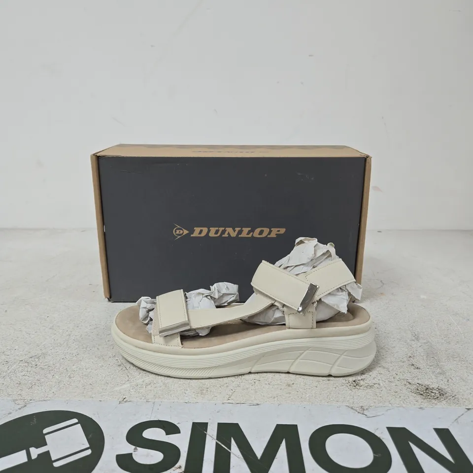 DUNLOP WOMEN’S BEIGE STRAPPY SANDALS – BOXED EU SIZE 37