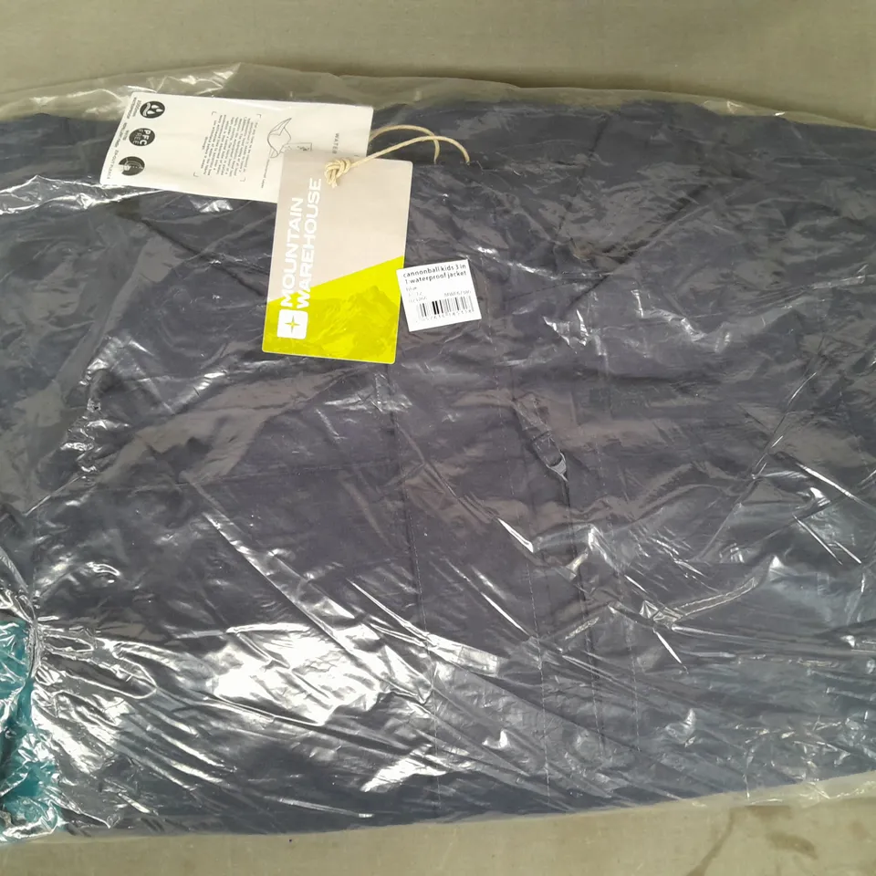 MOUNTAIN WAREHOUSE CANNONBALL KIDS 3-IN-1 WATERPROOF JACKET IN NAVY/BLUE SIZE 11-12