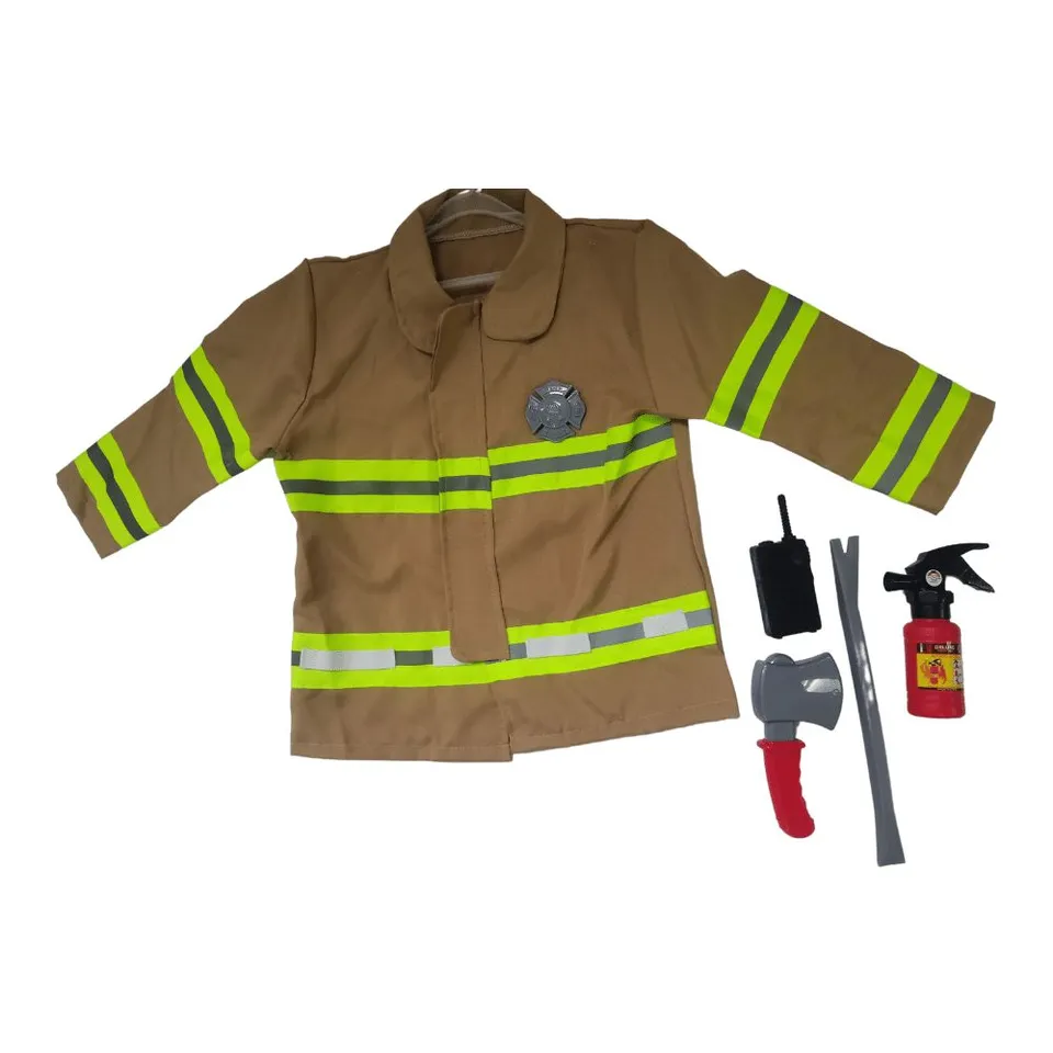 APPROXIMATELY 5 BRAND NEW FIREFIGHTER HI VIS JACKET DRESSING UP COSTUME