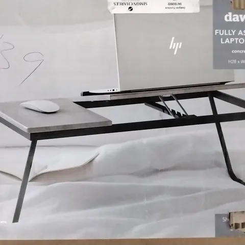 BOXED DAWSON LAPTOP STAND COMCRETE EFFECT