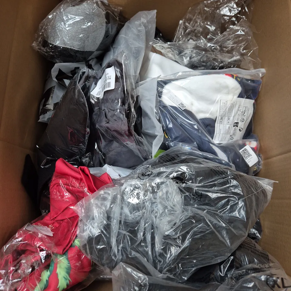 APPROXIMATELY 20 ASSORTED CLOTHING ITEMS IN VARIOUS SIZES TO INCLUDE -  COAT, SOCKS, LOUNGE SET, ETC