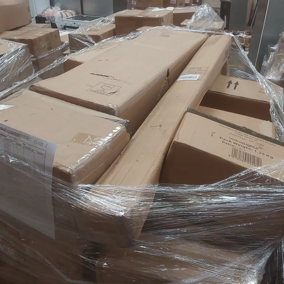 PALLET CONTAINING A LARGE QUANTITY OF ASSORTED LIGHTING PRODUCTS