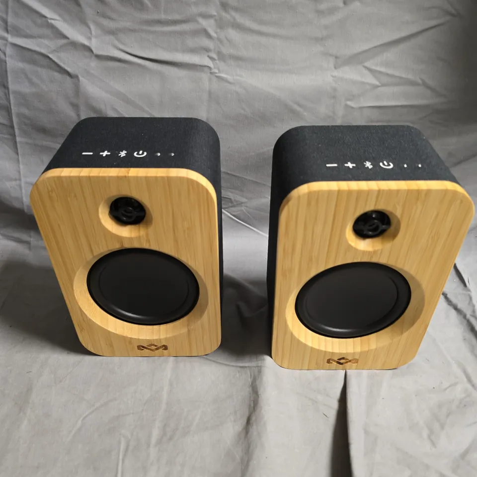 MARLEY GET TOGETHER DUO BLUETOOTH SPEAKERS – BAMBOO WOOD (BOXED PAIR)