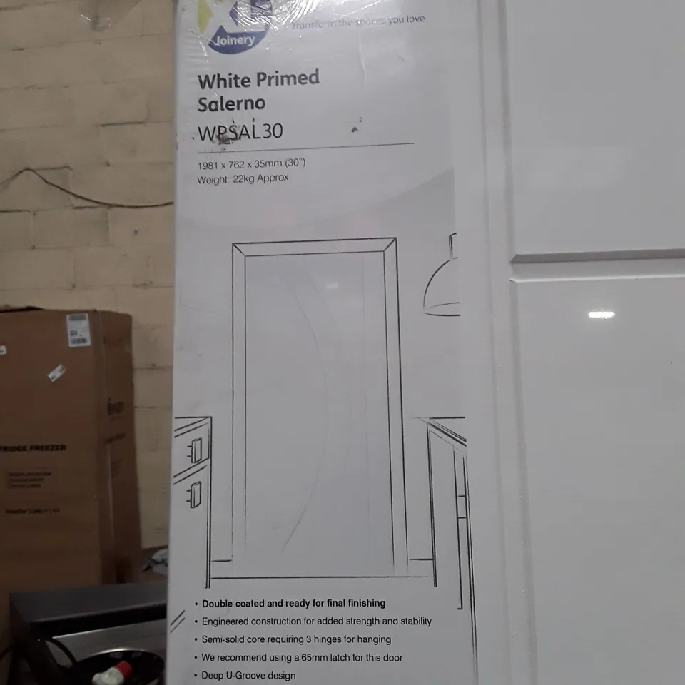 XL JOINERY WHITE PRIMED SALERNO INTERNAL DOOR 1981×782×35MM