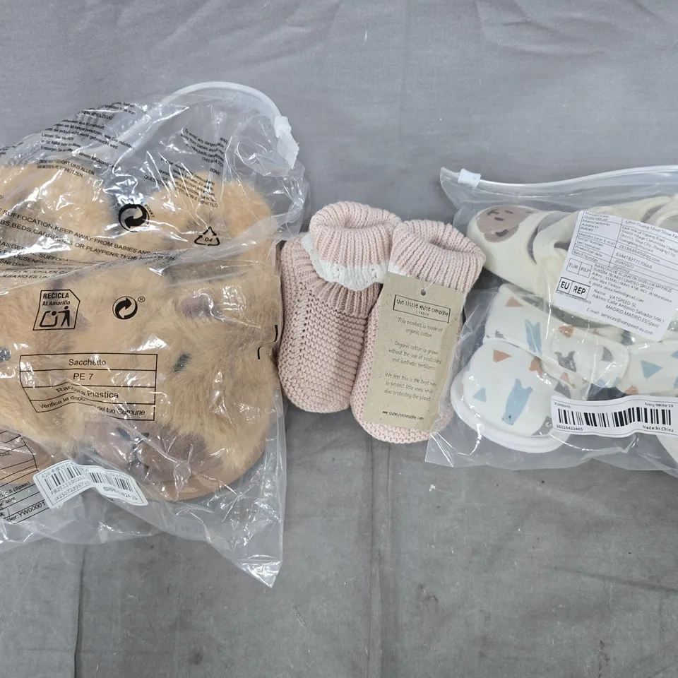 BOX OF APPROXIMATELY 15 ASSORTED PAIRS OF SHOES AND FOOTWEAR ITEMS IN VARIOUS COLOURS, STYLES, AND SIZES - COLLECTION ONLY