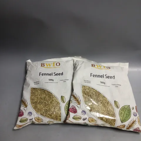 LOT OF 2 500G BAGS OF BWFO FENNEL SEEDS  