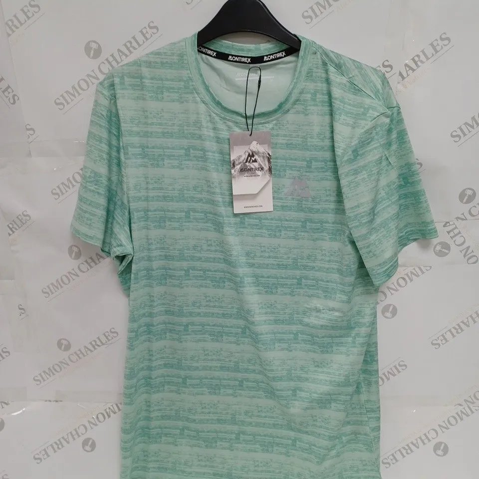 MONTIREX BLUE/CELESTE GREEN LOGO T-SHIRT- MEDIUM
