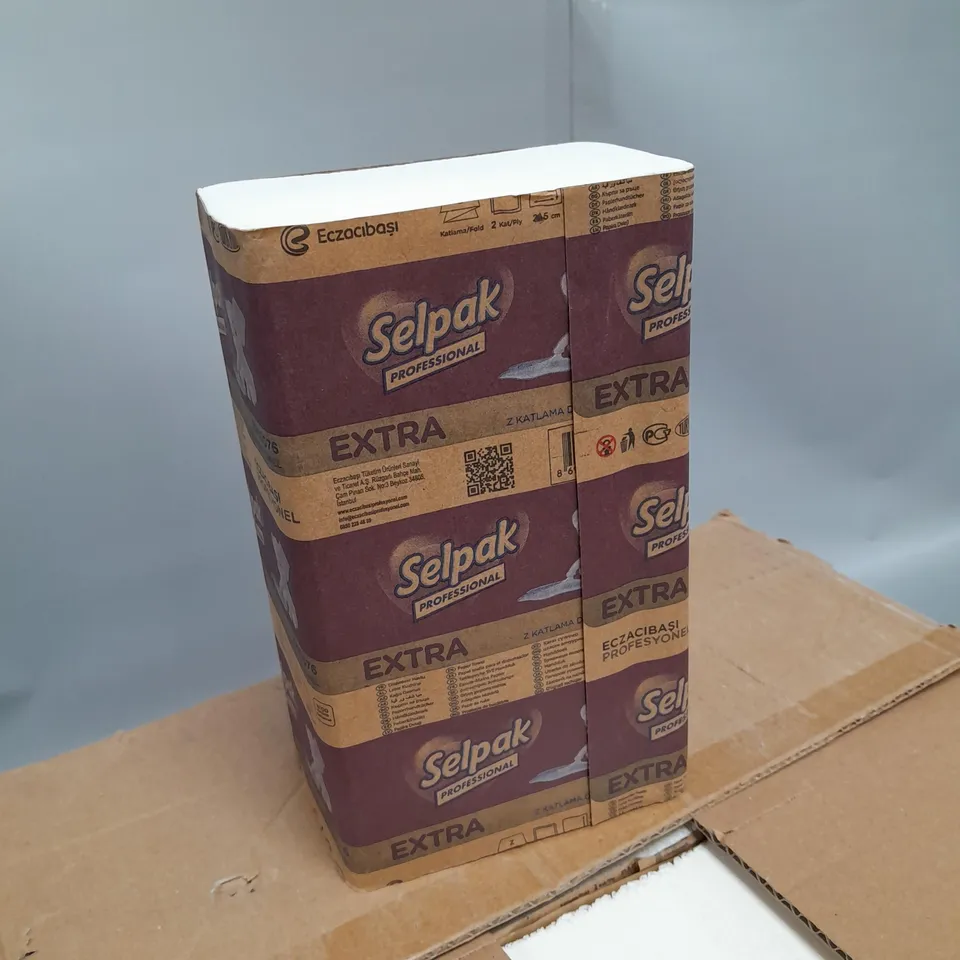 CASE OF 12 X 200 SELPAC PROFESSIONAL HAND TOWELS