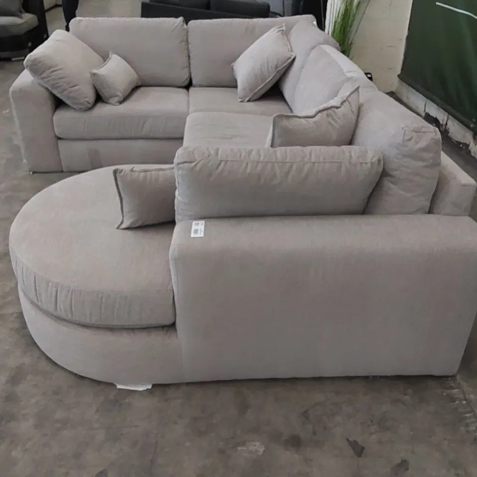 DESIGNER HALF-CHAISE CORNER SOFA WITH CUSHIONS 