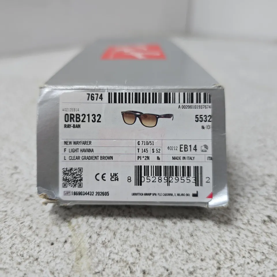 RAY-BAN NEW WAYFARER SUNGLASSES - LIGHT HAVANA