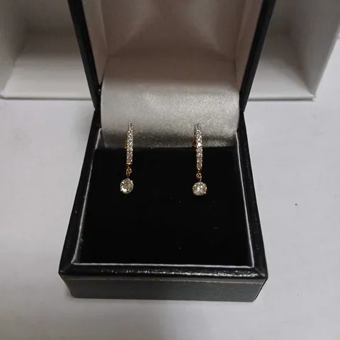 0.50CT FIRELIGHT LAB GROWN DIAMOND HUGGIE EARRINGS 9CT GOLD 