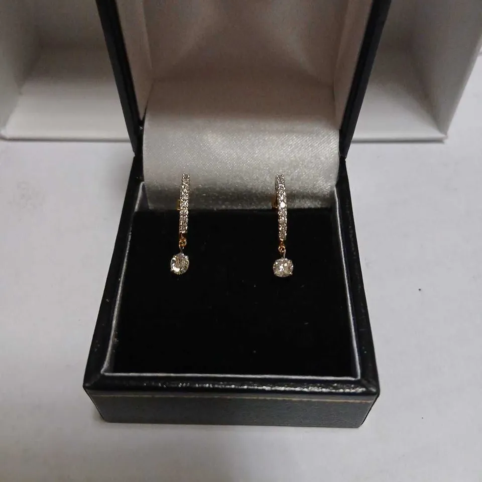 0.50CT FIRELIGHT LAB GROWN DIAMOND HUGGIE EARRINGS 9CT GOLD 