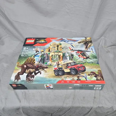 LEGO JURASSIC WORLD REBIRTH 984 PIECES 76976 8+ SPINOSAURUS AND QUETZALCOATLUS AIR MISSION