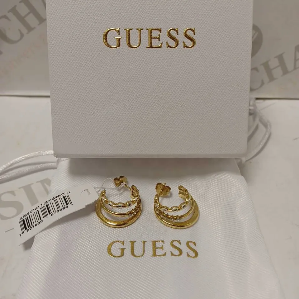 GUESS POP LINKS HOOPS LADIES EARRINGS RRP £59