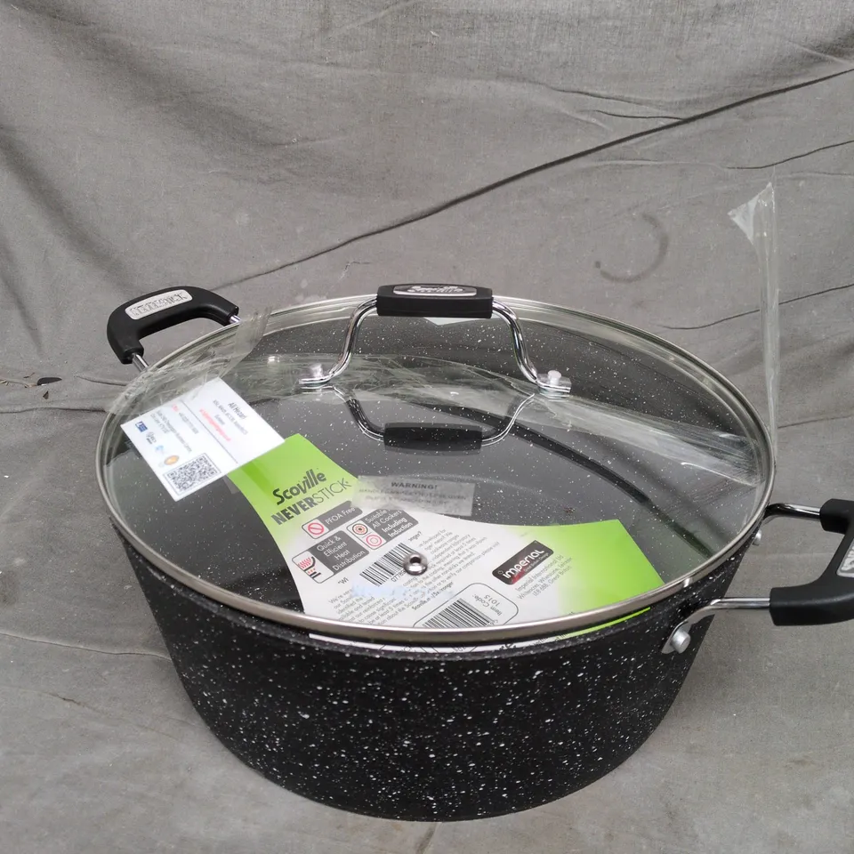 SCOVILLE NEVERSTICK FRYING PAN WITH GLASS LID