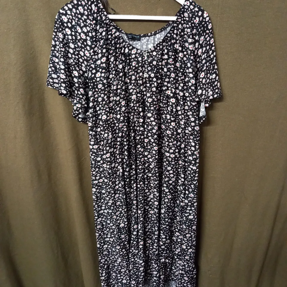 WOMENS OCCASSIONAL TRAPEZEBUTTON THROUGHRAGLAN MINI DRESS SIZE 20