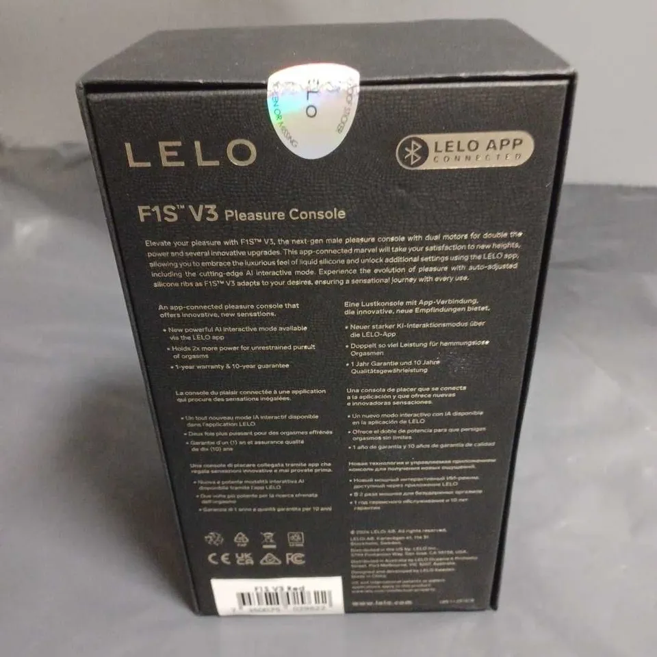 SEALED LELO F1S V3 PLEASURE CONSOLE