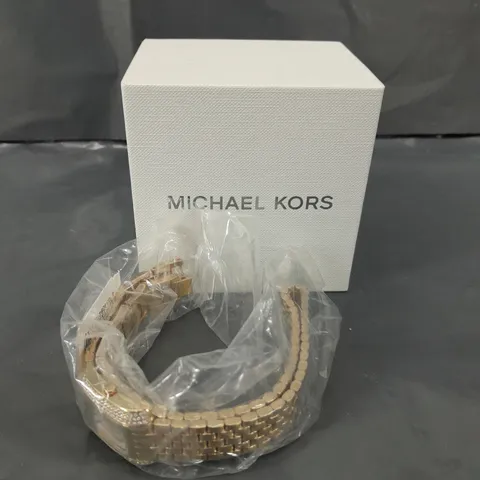 MICHAEL KORS EMERY THREE-HAND GOLD-TONE STAINLESS STEEL WATCH