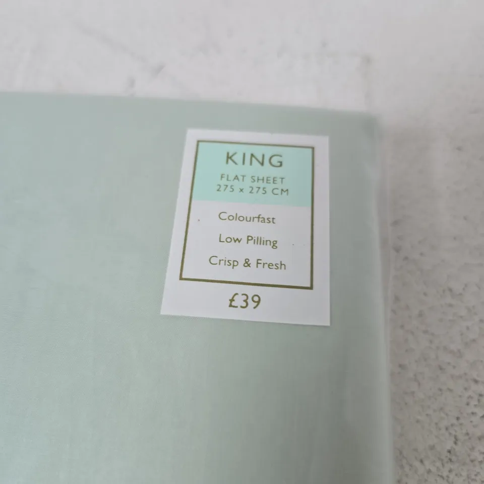 DORMA KING FLAT SHEET – 275 X 275 CM, 100% EGYPTIAN COTTON PERCALE 