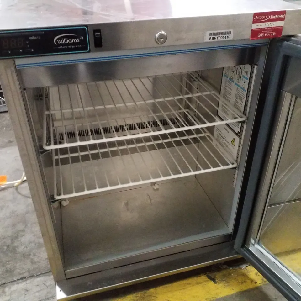 WILLIAMS HA135-SA SINGLE GLASS DOOR 135LTR UNDERCOUNTER REFRIGERATOR