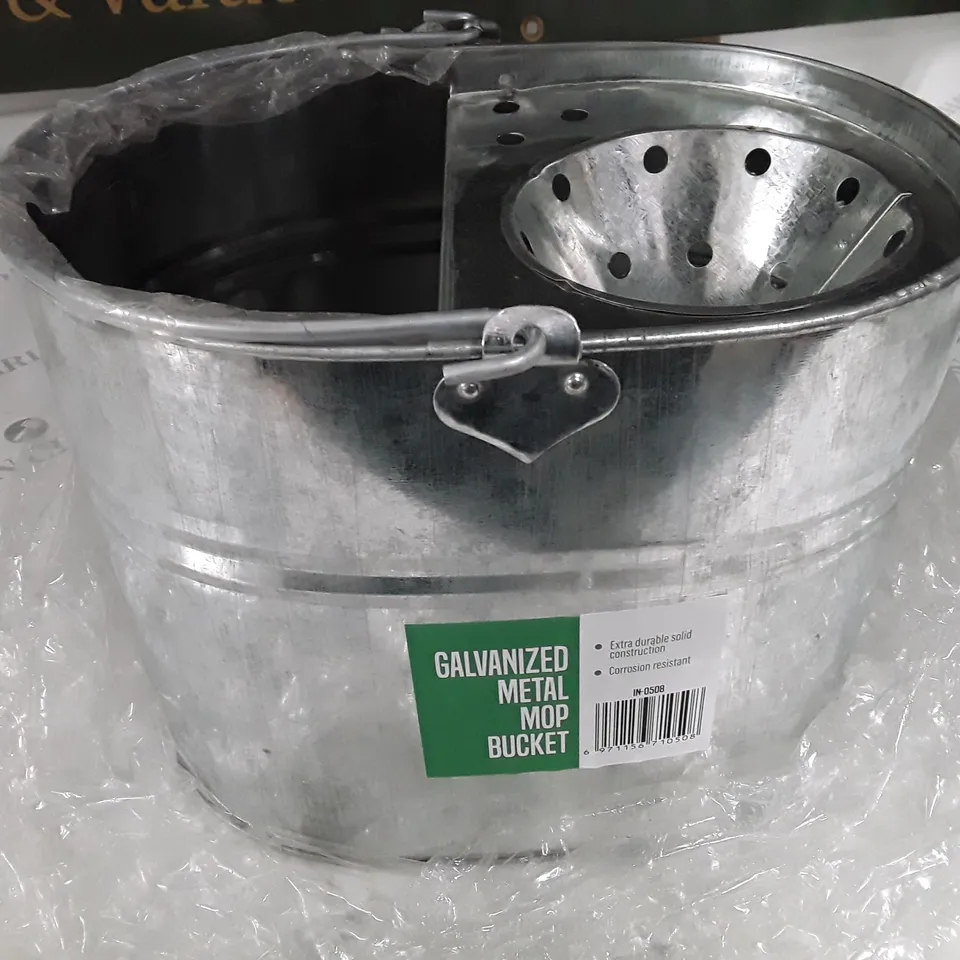 GALVANIZED METAL MOP BUCKET