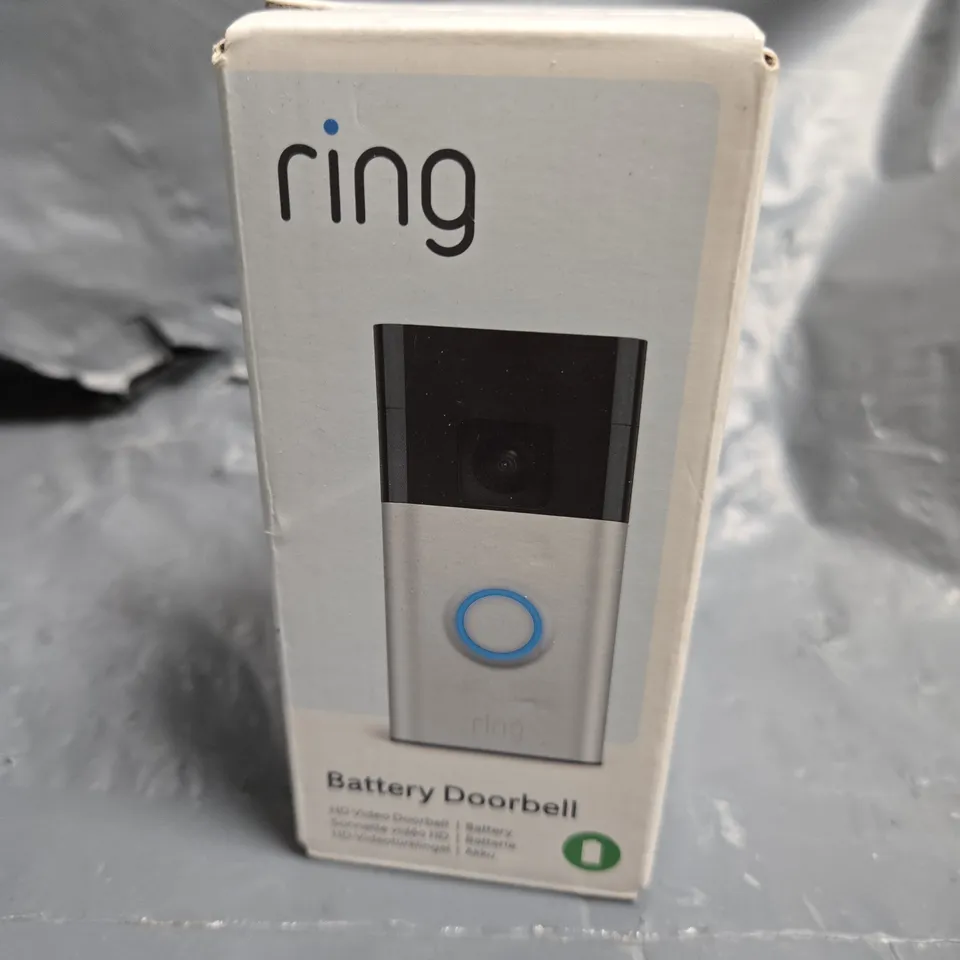 RING BATTERY DOORBELL – BOXED, WITH USB-C CHARGING CABLE & MOUNTING BRACKET