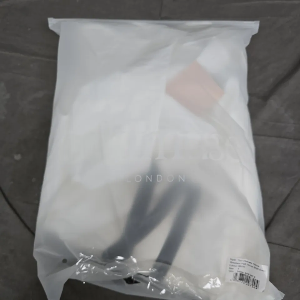 BAGGED ODDMUSE THE ULTIMATE MUSE SLEEVELESS HIGH WAIST MIDI DRESS IN WHITE - SMALL