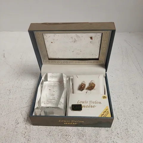 LOUIS DELON JEWELLERY SET – GOLD-TONE EARRINGS