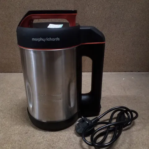 BOXED MORPHY RICHARDS LARGE STAINLESS STEEL 1.6L SOUP MAKER
