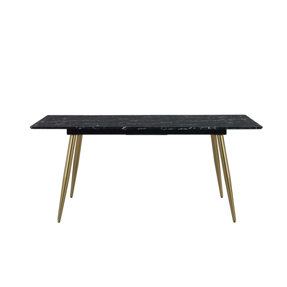 BOXED KENDALL 6 SEATER RECTANGLULAR DINING TABLE, MARBLE EFFECT WHITE (1 BOX)