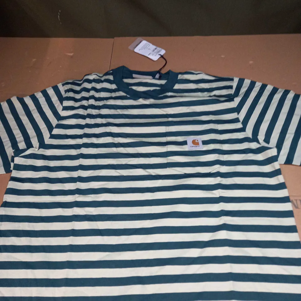 CARHARTT SCOTTY POCKET STRIPE T-SHIRT SIZE L