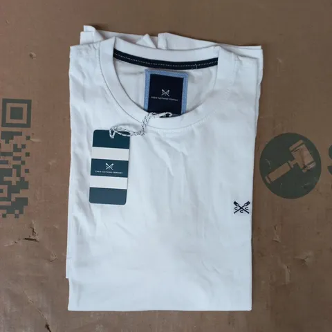 CREW CLOTHING COMPANY CLASSIC SHORT SLEEVE T-SHIRT IN WHITE SIZE MEDIUM