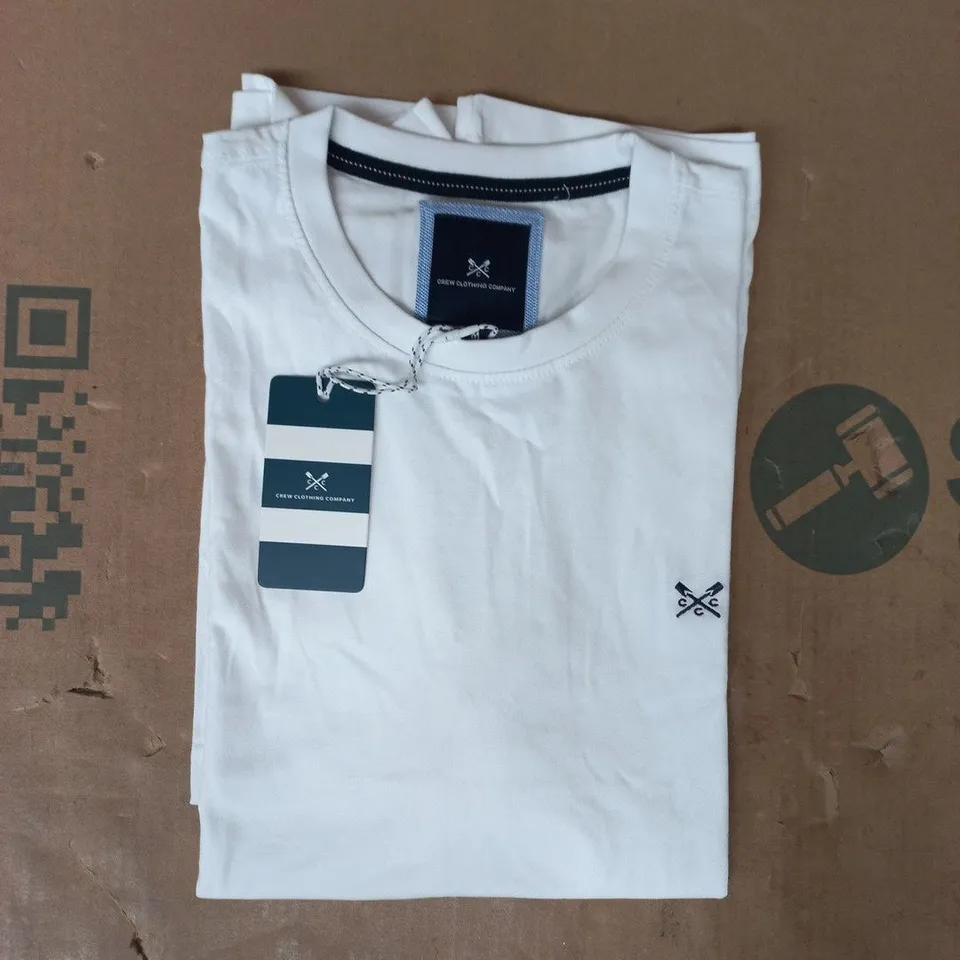CREW CLOTHING COMPANY CLASSIC SHORT SLEEVE T-SHIRT IN WHITE SIZE MEDIUM