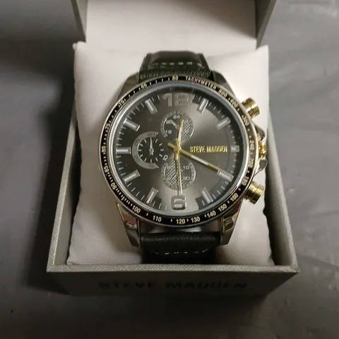 BOXED STEVE MADDEN CHRONOGRAPH WATCH