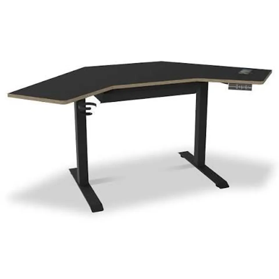 BOXED GINO SMART CORNER DESK - BLACK (1 BOX)