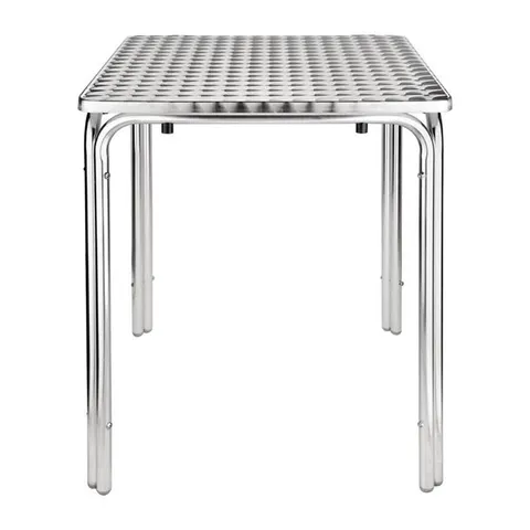 BOXED BOLERO 600MM SQUARE ST/STEEL TOP STACKING BISTRO TABLE (1 BOX)