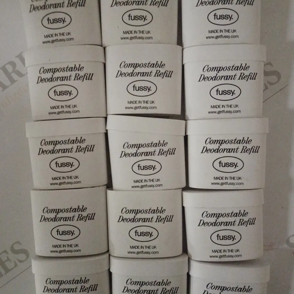LOT OF 15 FUSSY COMPOSTABLE DEODORANT REFILL 