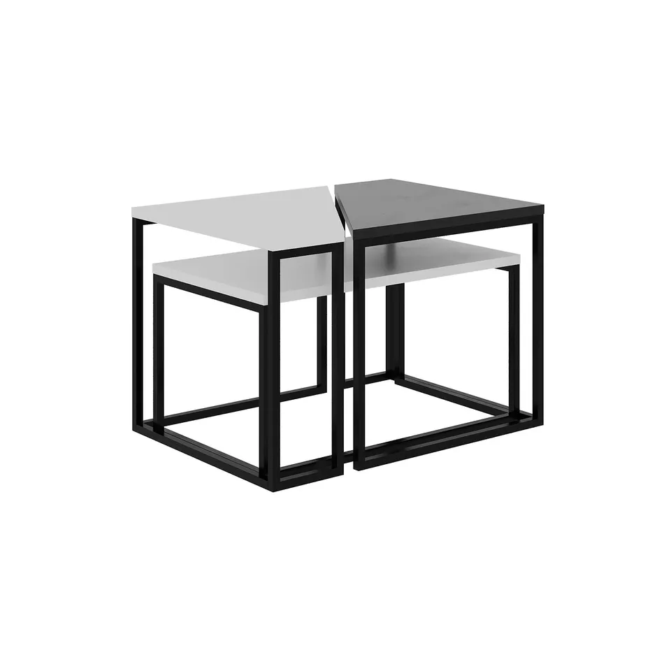 Boxed Ohlady Modern Coffee Table H 41.8cm white-anthracite 