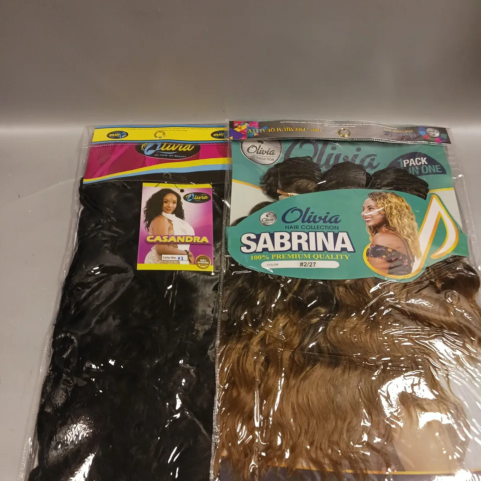 APPROXIMATELY 20 SEALED OLIVIA HAIR PIECES IN ASSORTED COLOURS & STYLES
