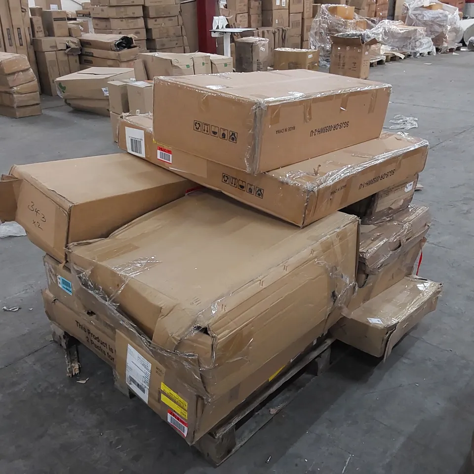 PALLET OF ASSORTED FURNITURE AND CONSUMER PRODUCT PARTS 