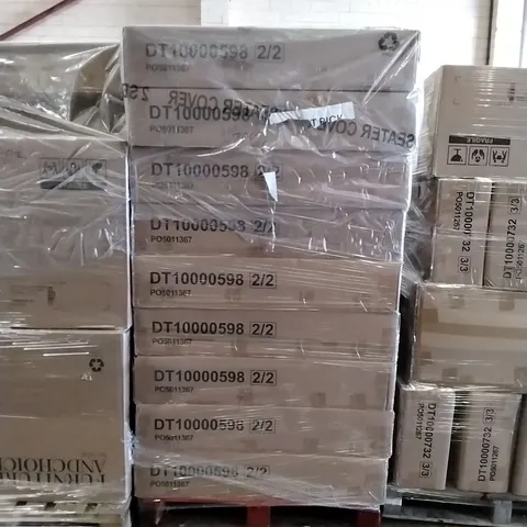 PALLET OF ASSORTED BRAND NEW BUT INCOMPLETE BOXED FURNITURE PARTS AND PIECES