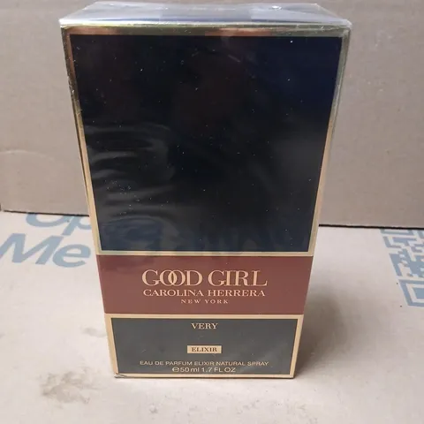 BOXED AND SEALED GOOD GIRL CAROLINA HERRRA NEW YORK VERY ELIXIR EAU DE PARFUM 50ML