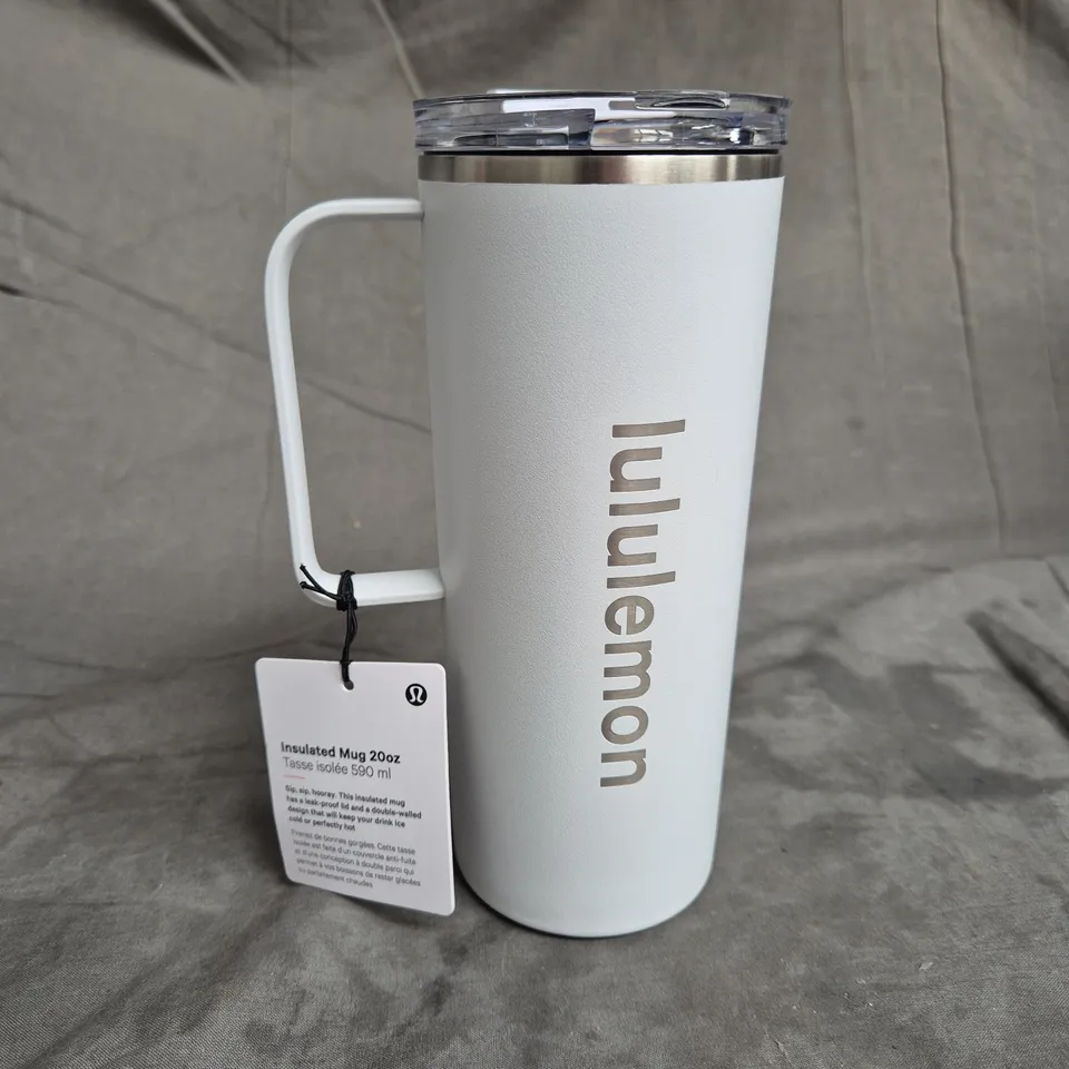 LULULEMON INSULATED MUG 590ML IN WHITE