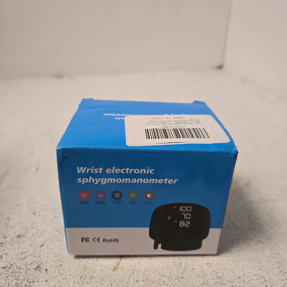 WRIST ELECTRONIC SPHYGMOMANOMETER (BLOOD PRESSURE MONITOR) – BOXED