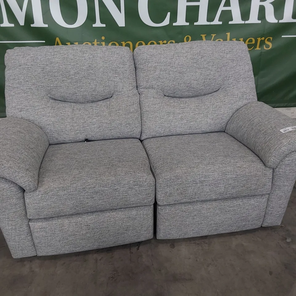 QUALITY BRITISH DESIGNER G PLAN WASHINGTON POWER RECLINING TWO SEATER SOFA GRAPHENE DUCK FABRIC