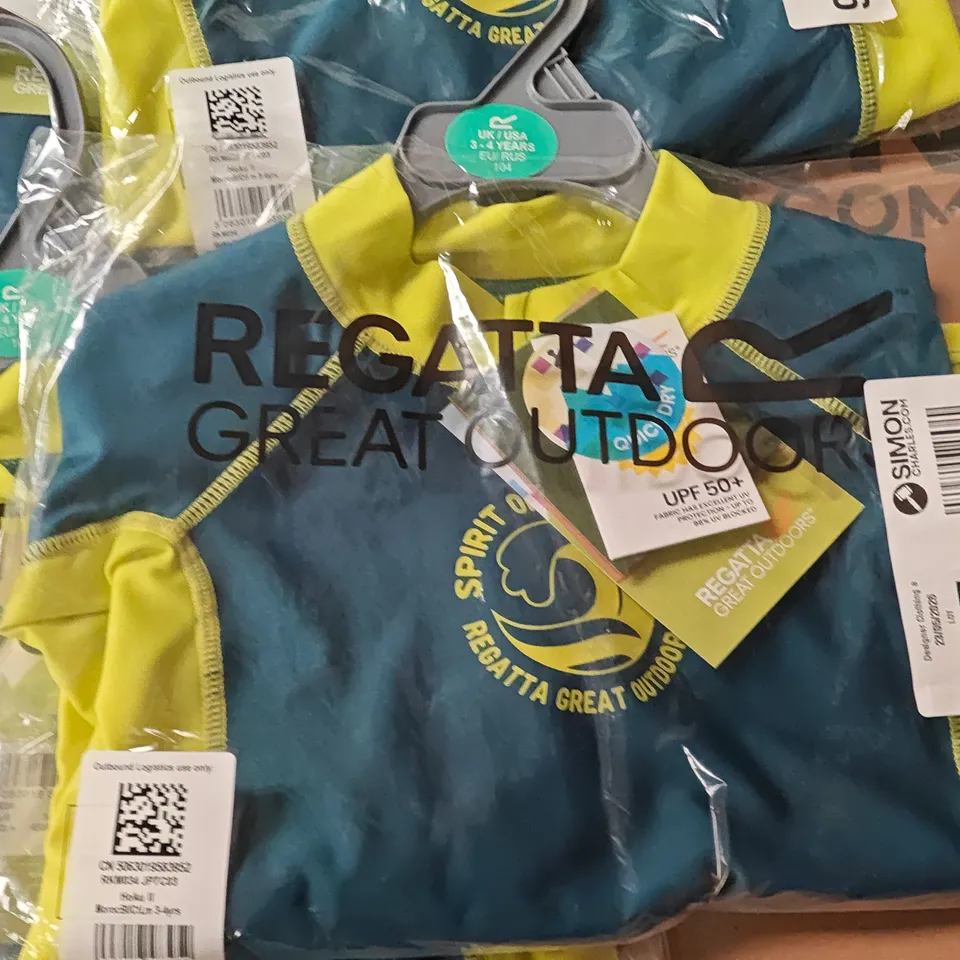 LOT OF 9 BRAND NEW REGATTA HOKU II KIDS CLOTHING ITEMS - ALL 3/4 YRS