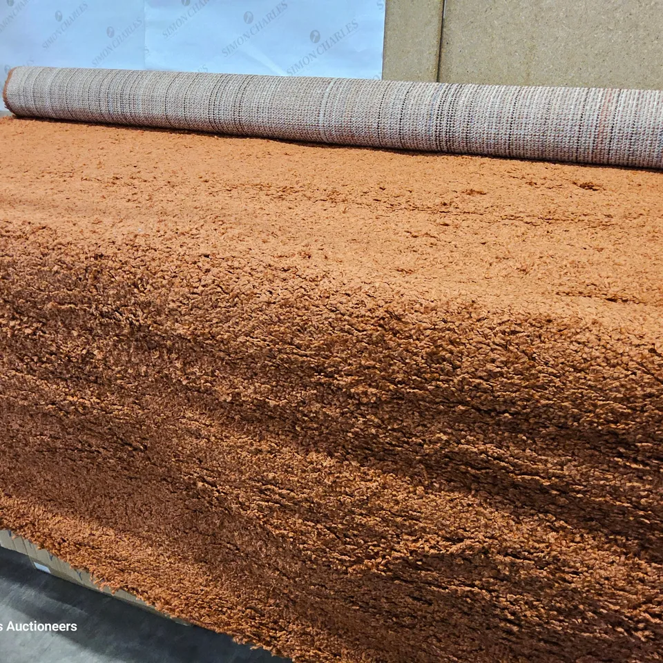LAVINA SHAGGY TERRACOTTA RUG 160 × 230