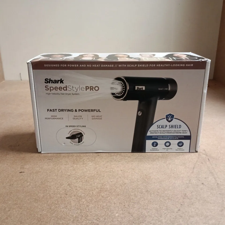 SHARK SPEED STYLE PRO HIGH VELOCITY HAIR DRYER SYSTEM BOXED