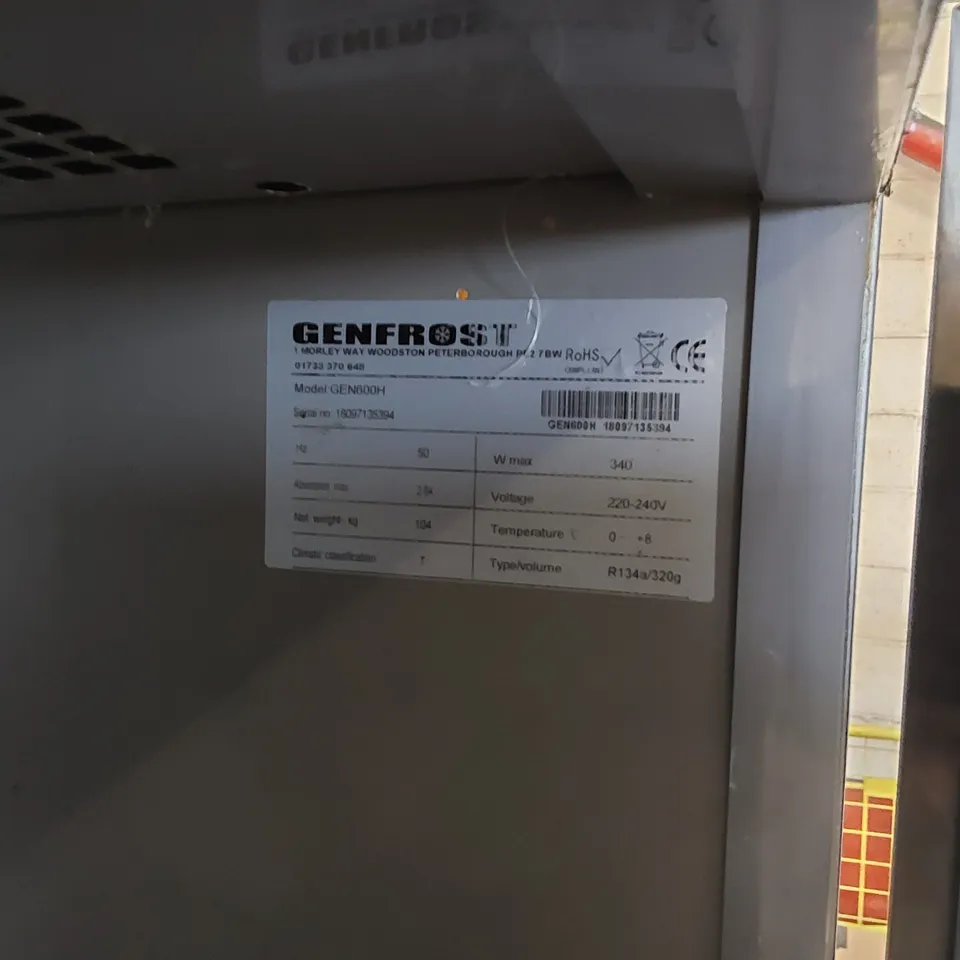 GENFROST GEN600H 595 LITRE UPRIGHT COMMERCIAL STORAGE FRIDGE