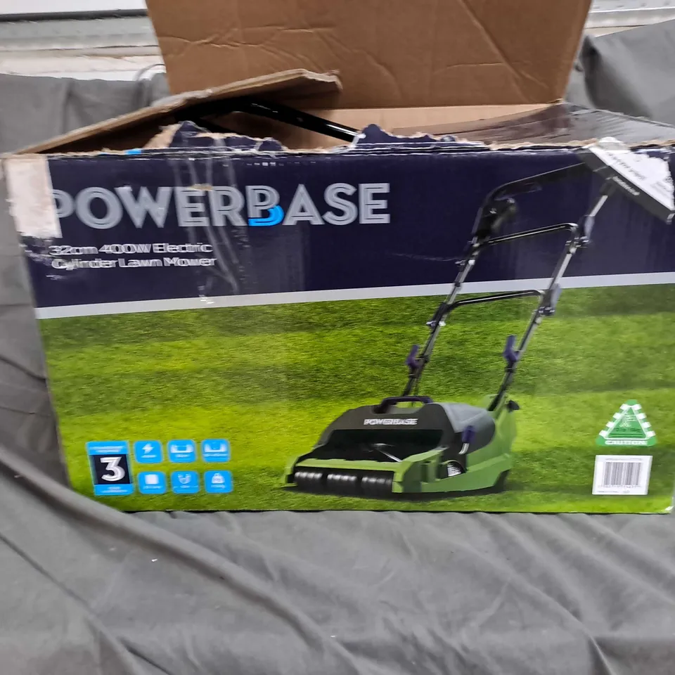 POWERBASE 32CM 400W ELECTRIC CYLINDER LAWN MOWER 
